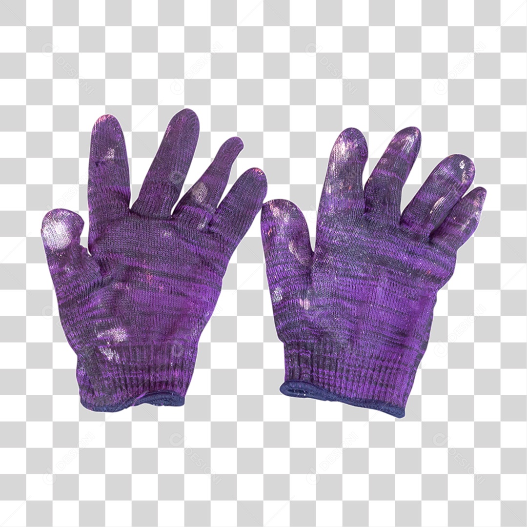 Luvas Roxas Sujas PNG Transparente