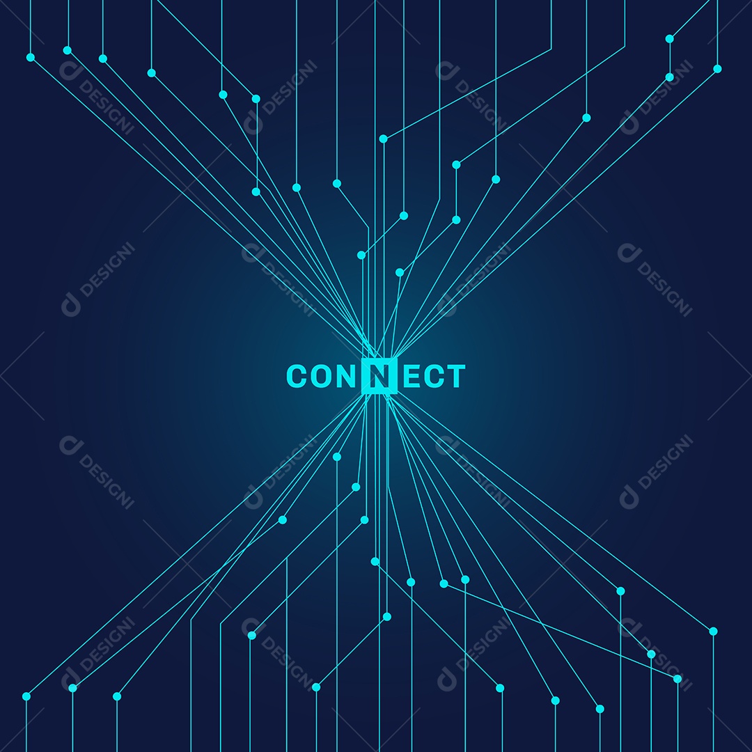 Background Placa de Circuito Azul Futurista Abstrato Vetor EPS