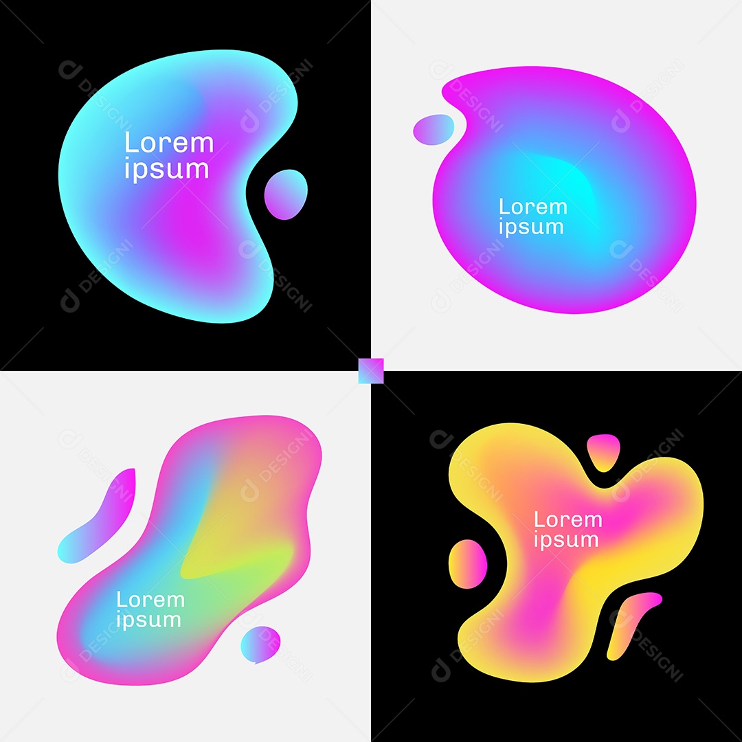 Conjunto de Fluidos Vívido Vetor EPS