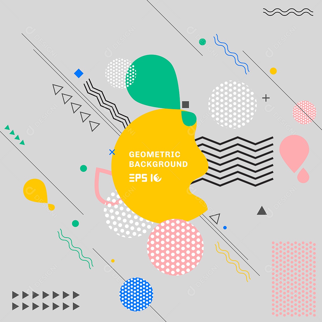 Background Elementos Geométricos Coloridos Abstrato Vetor EPS