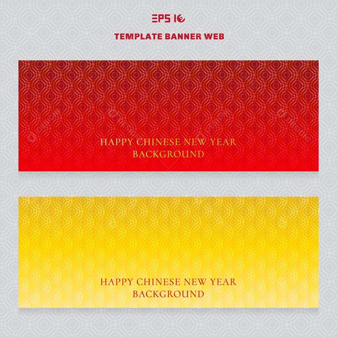 Conjunto de Banner de Ano Novo Chinês Vetor EPS