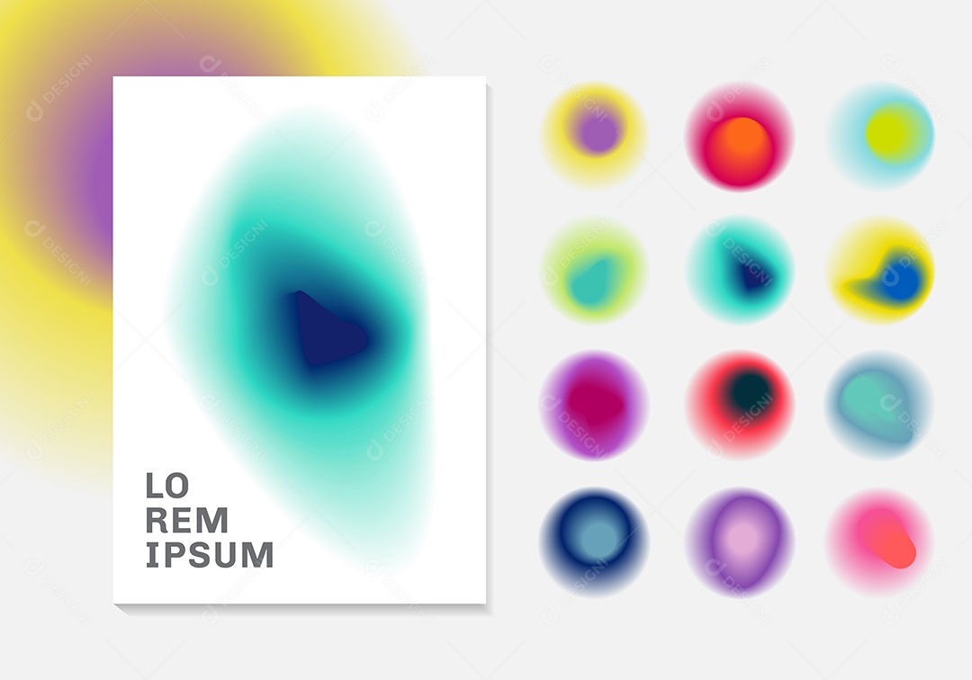 Conjuntos De Formas Fluidas Vetor EPS