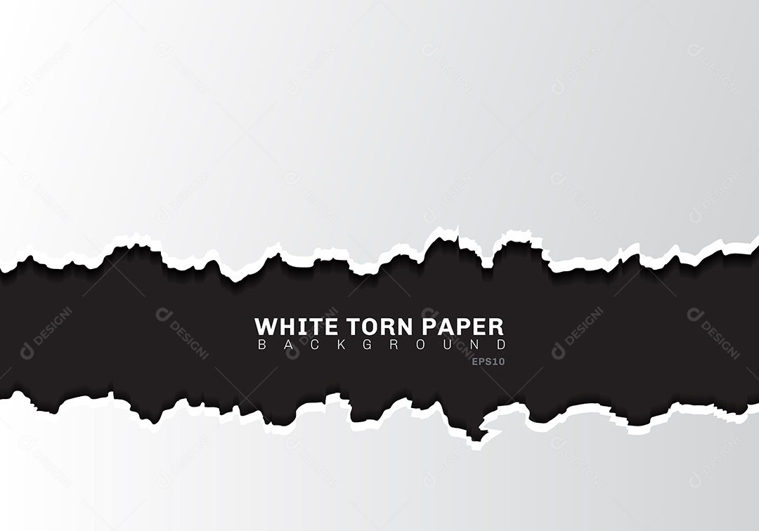 Background Bordas de Papel Branco Rasgado Abstrata Vetor EPS