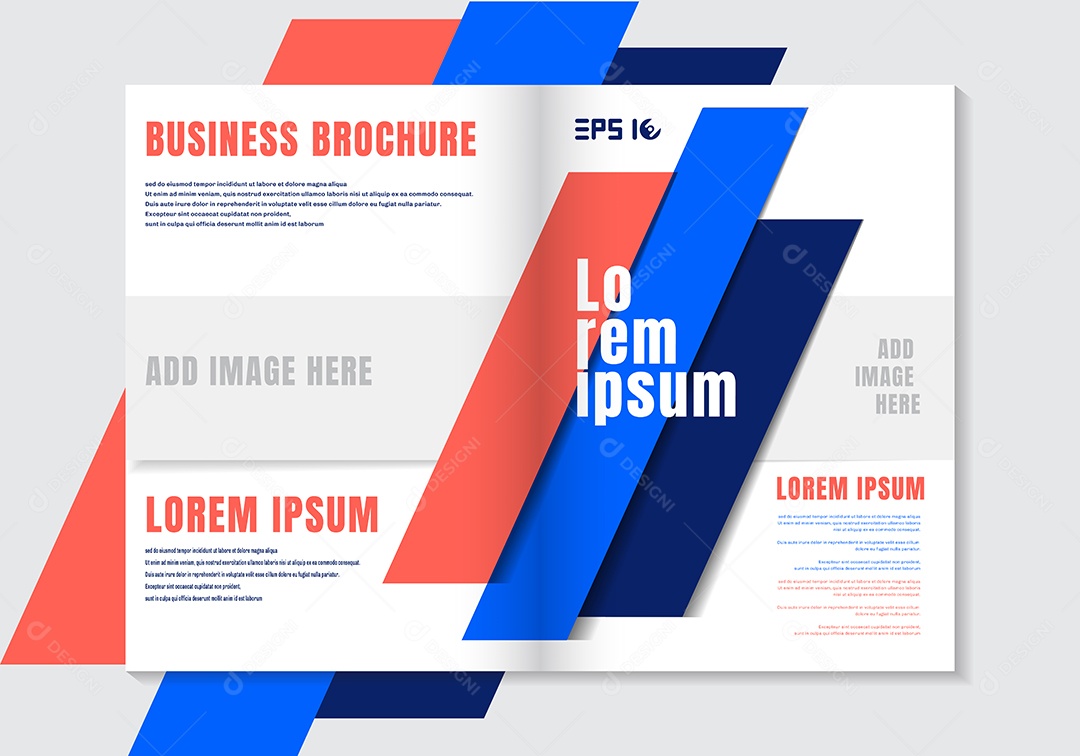 Brochura  Geométrico de Cores Vivas Vetor EPS