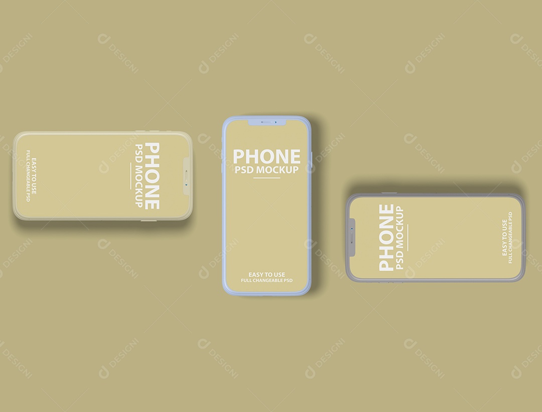Mockup Phone Logotipo PSD Editável
