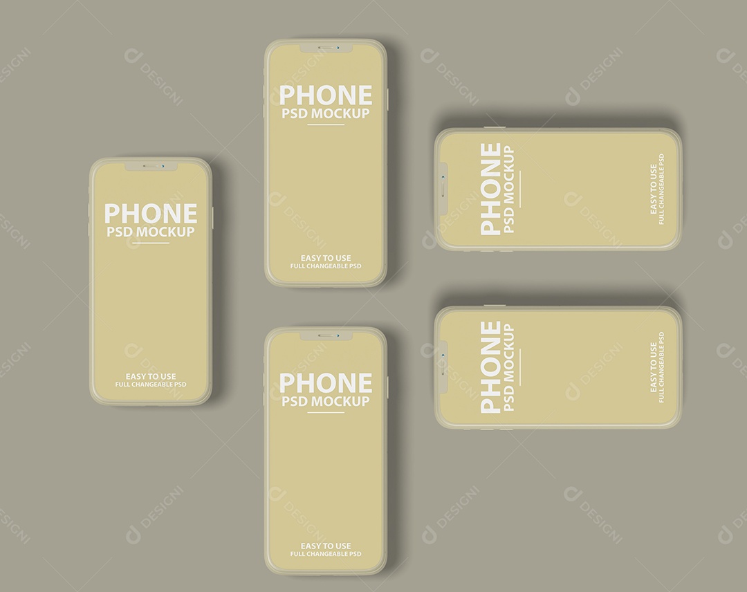 Mockup Phone Logotipo PSD Editável