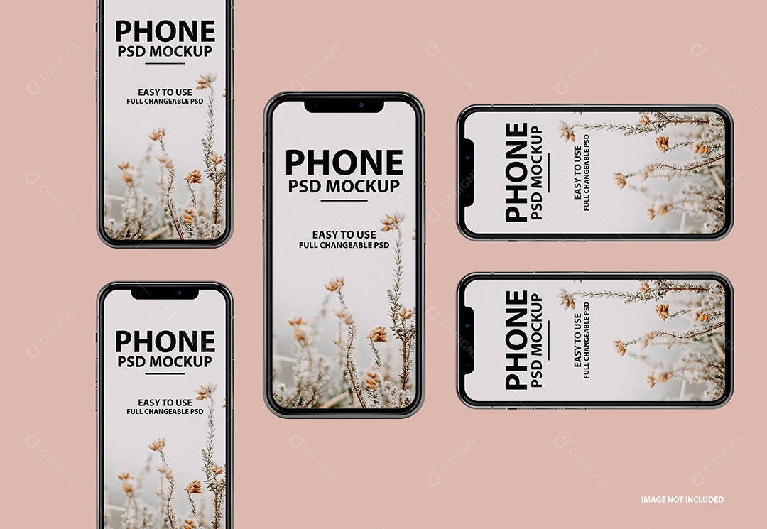 Mockup Phone Logotipo PSD Editável