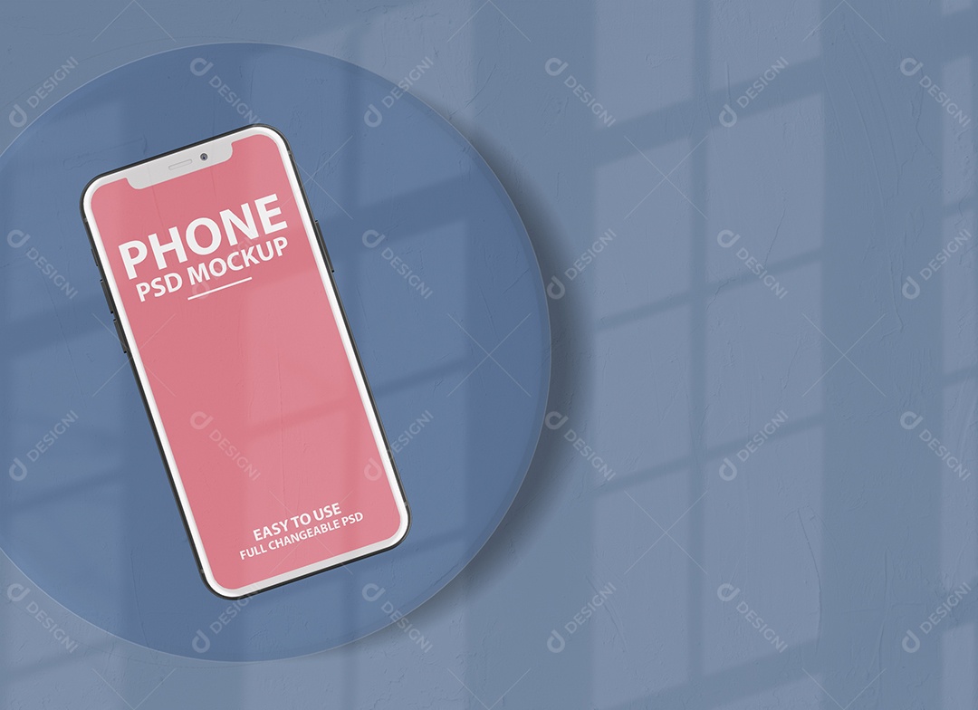 Mockup Phone Logotipo PSD Editável