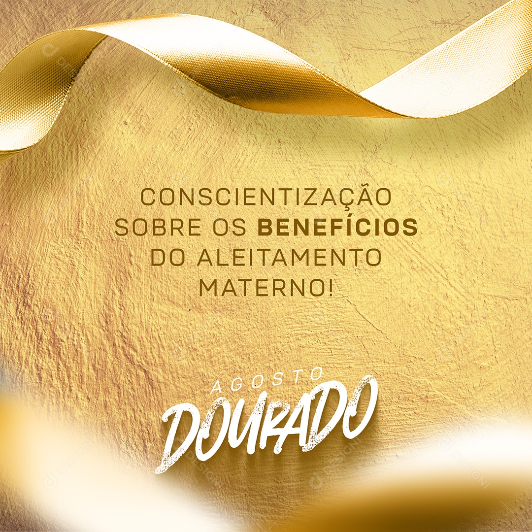 Post Agosto Dourado Benefícios do Aleitamento Materno Social Media PSD Editável