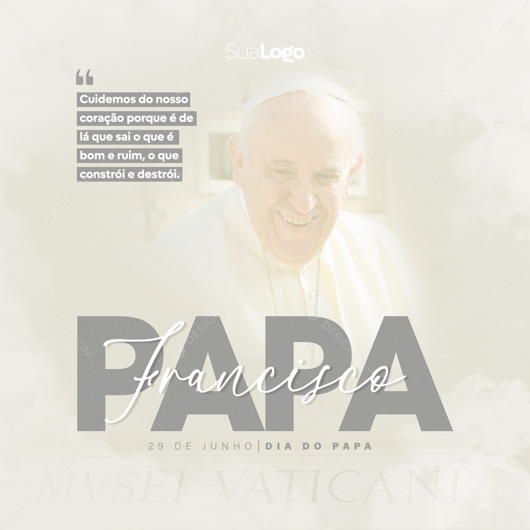 Social Media Papa Francisco 29 De Junho Dia Do Papa PSD Editável