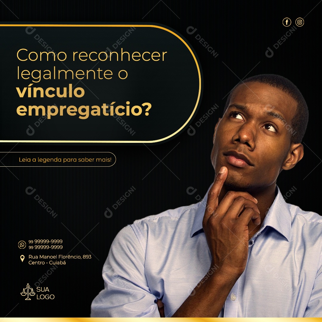 Social Media Feed: How to Recognize the Employment Link Editable PSD