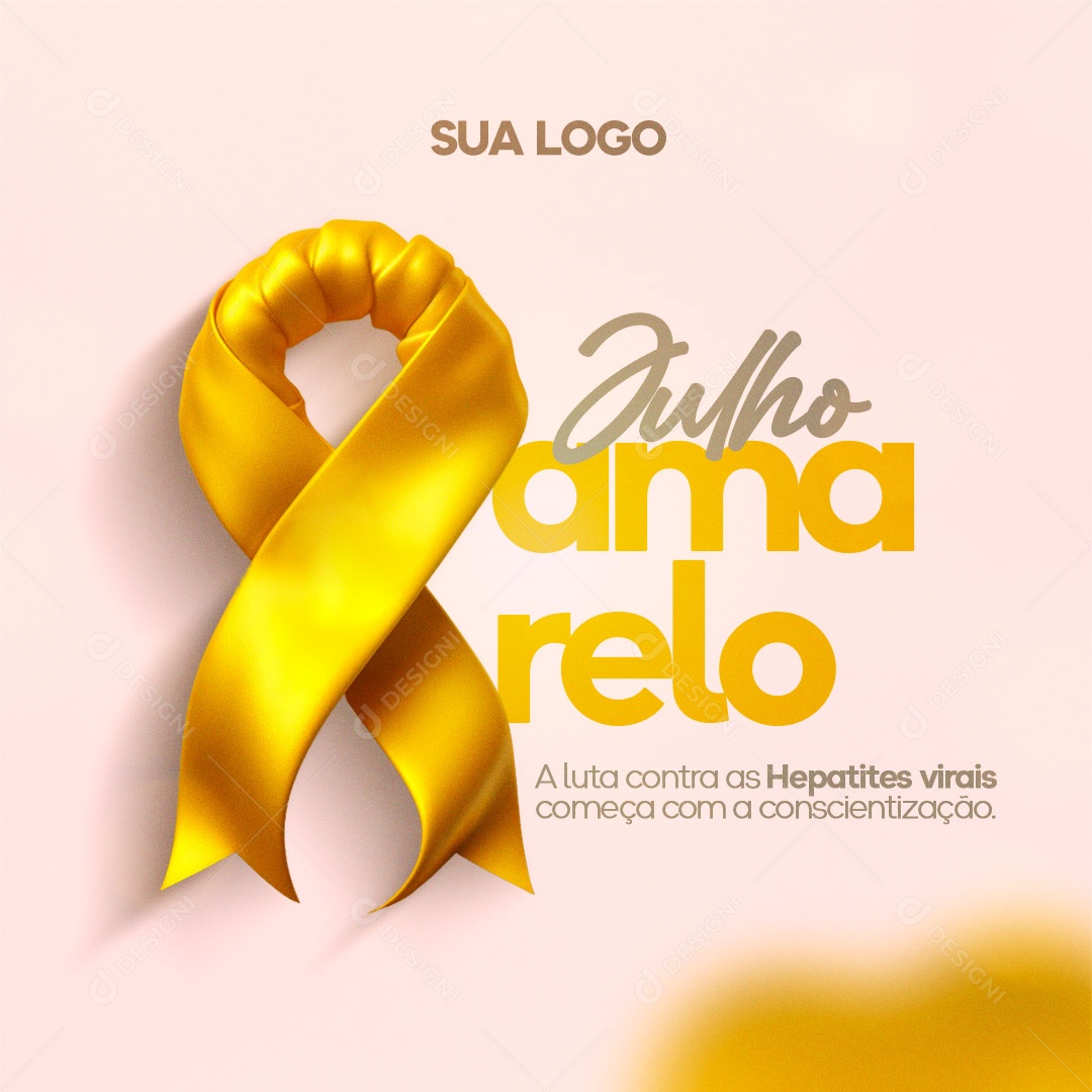Julho Amarelo a Luta Contra Hepatites Virais Social Media PSD Editável