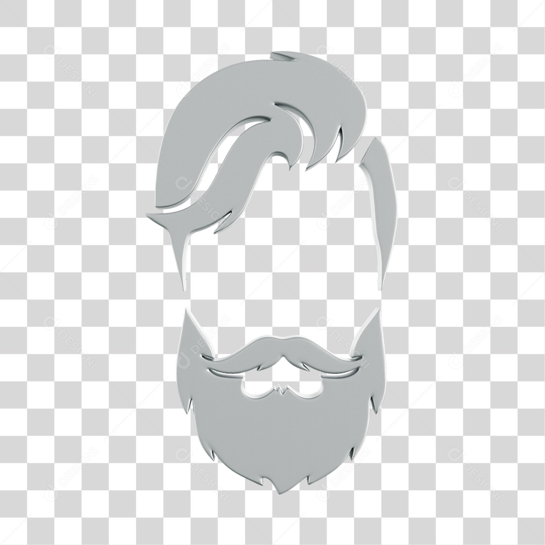 Barba e Cabelo PNG Transparente
