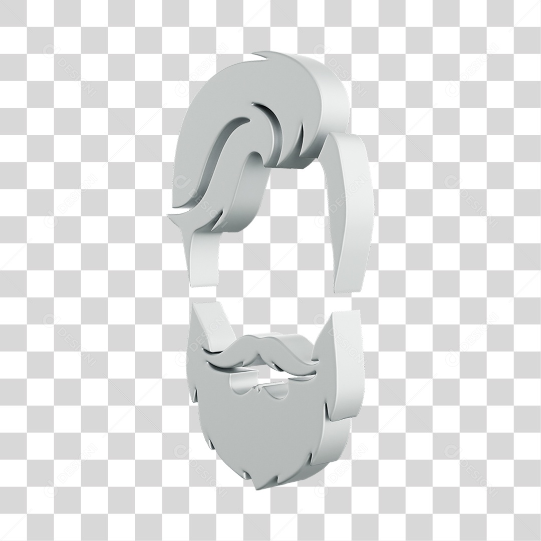 Barba e Cabelo PNG Transparente