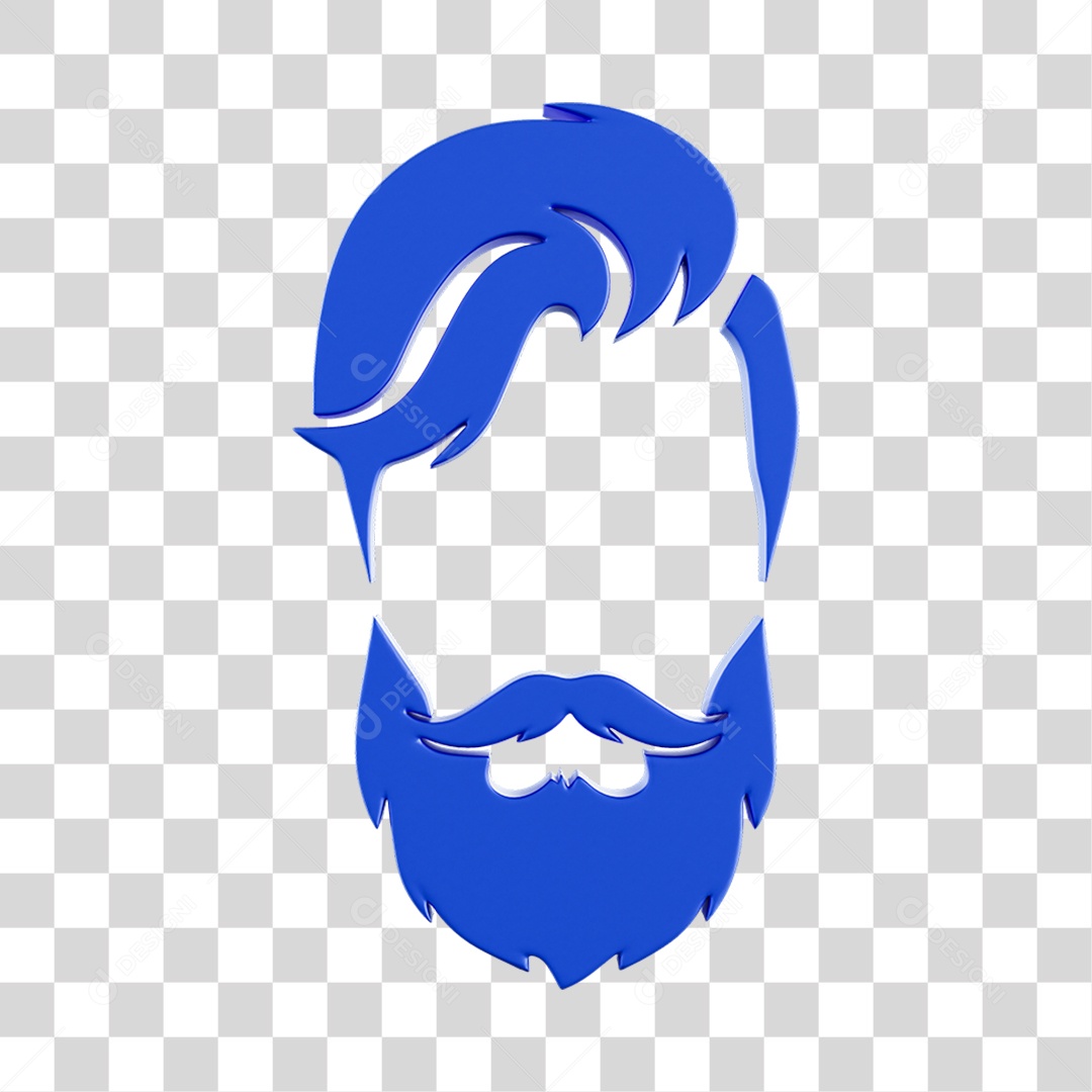 Barba e Cabelo PNG Transparente