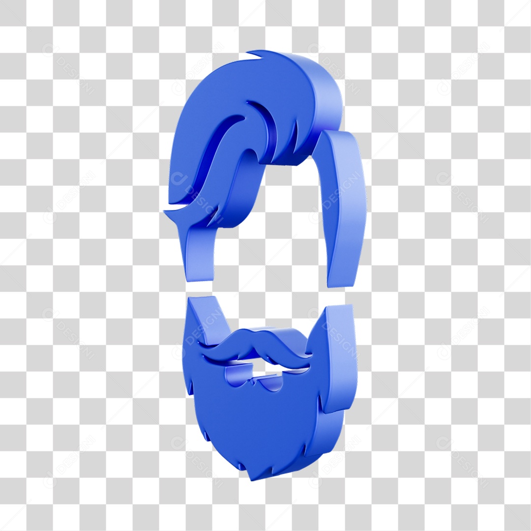 Barba e Cabelo PNG Transparente