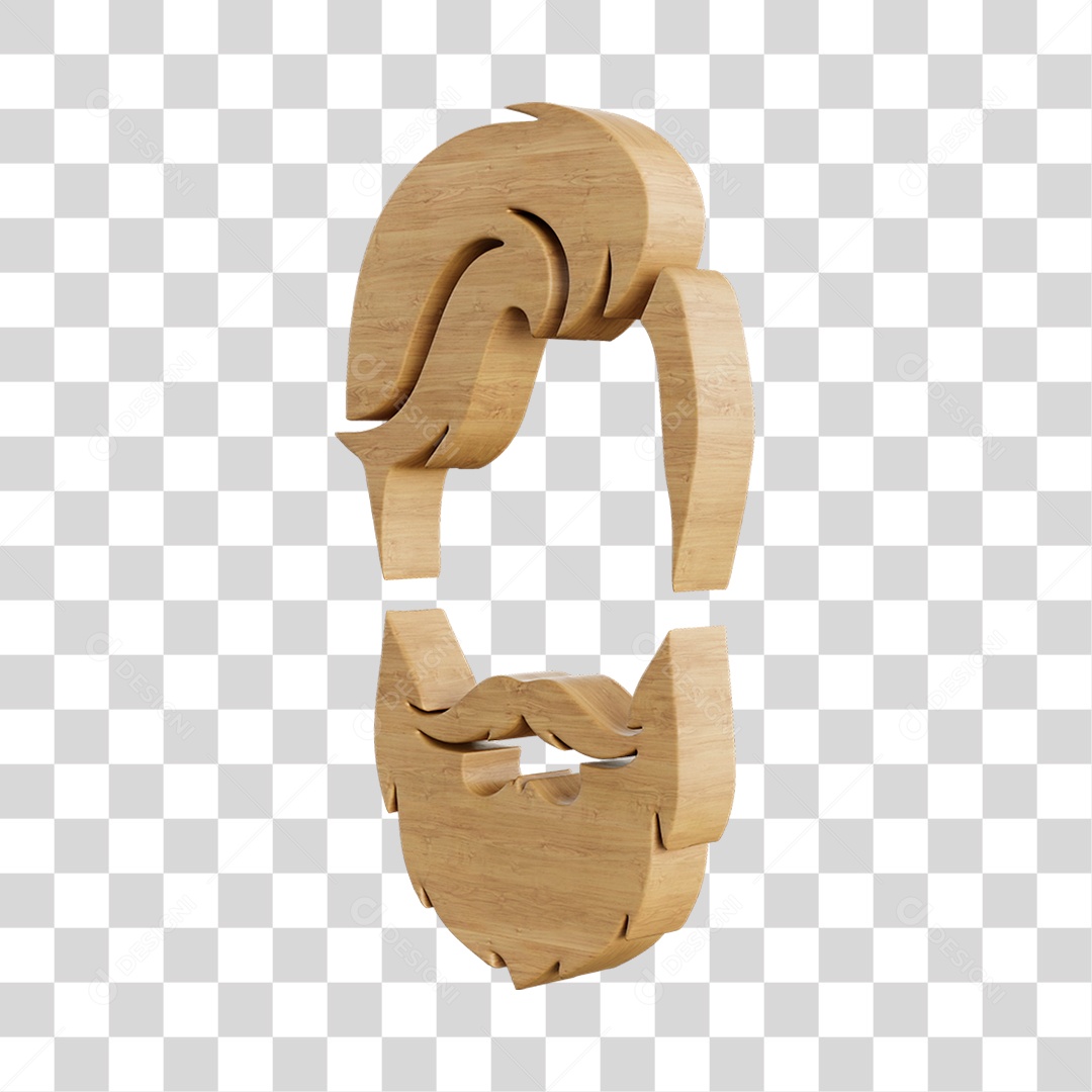 Barba e Cabelo PNG Transparente