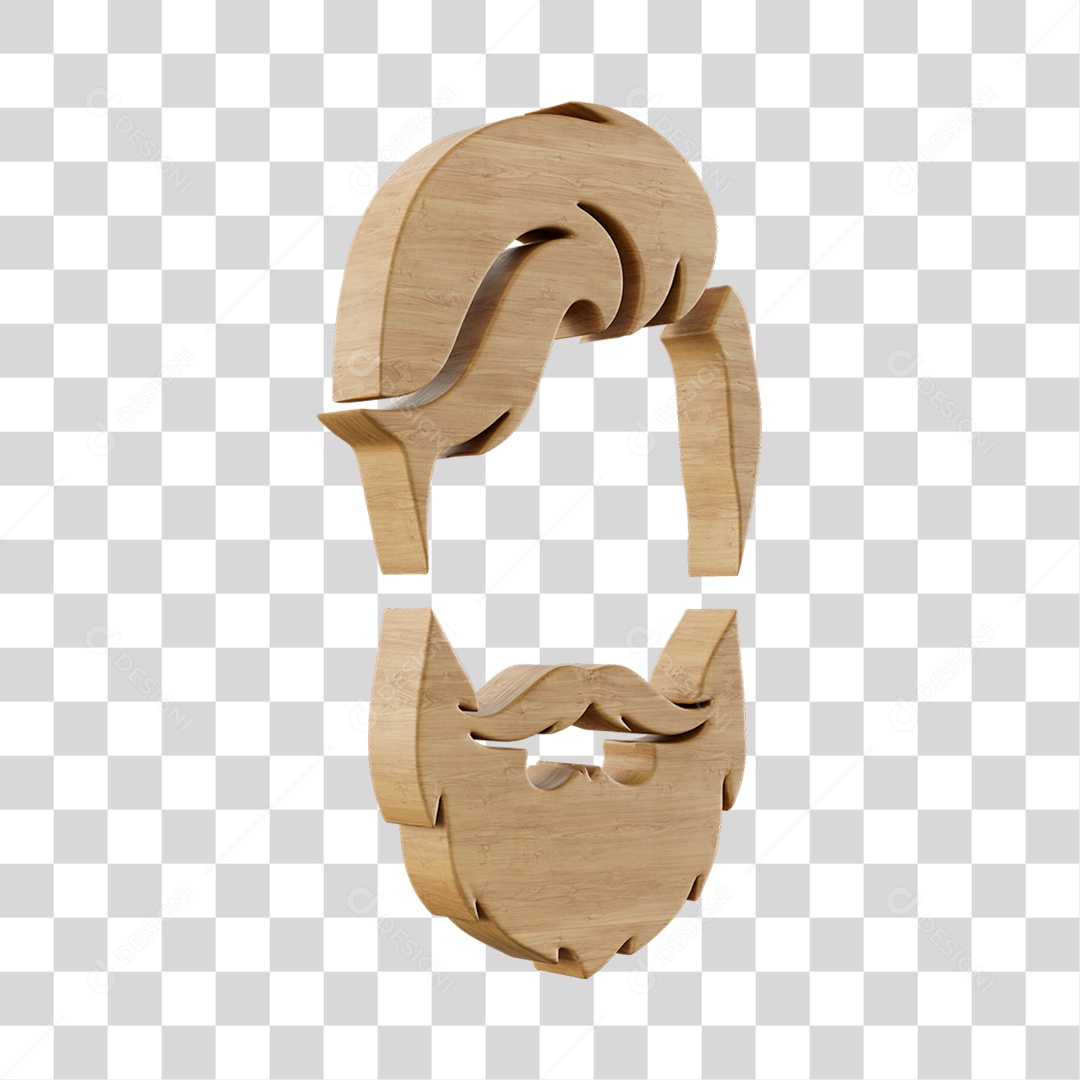 Barba e Cabelo PNG Transparente