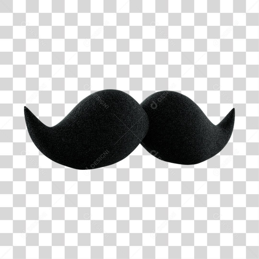 Bigode Dia dos Pais PNG transparente