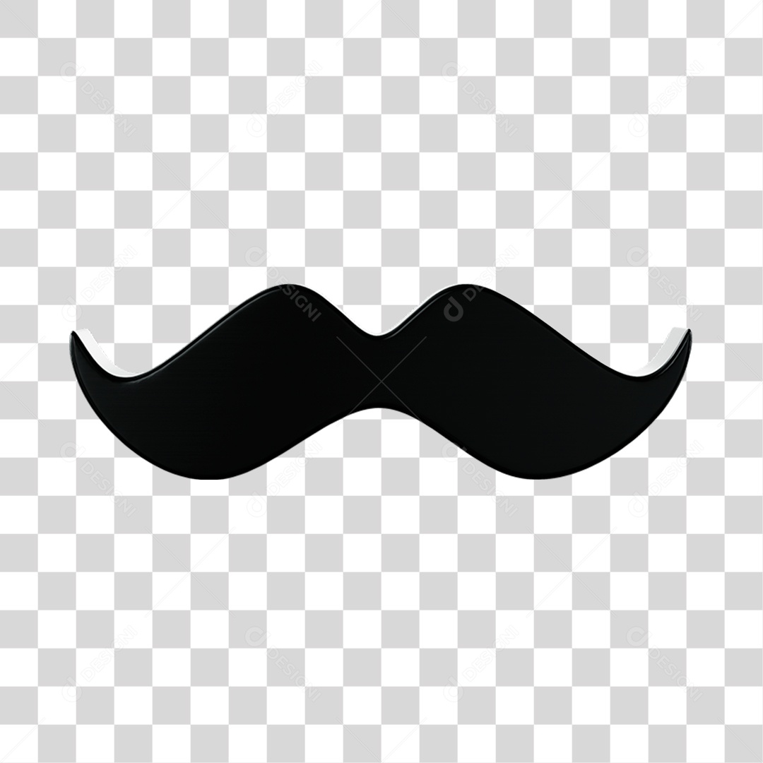 Bigode Dia dos Pais PNG transparente