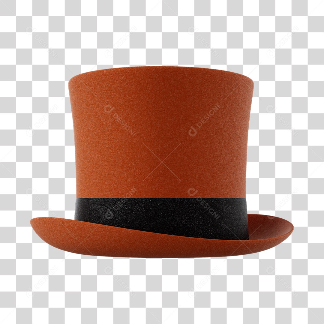 Cartola Marrom Elemento 3D Do Dia Dos Pais PNG Transparente