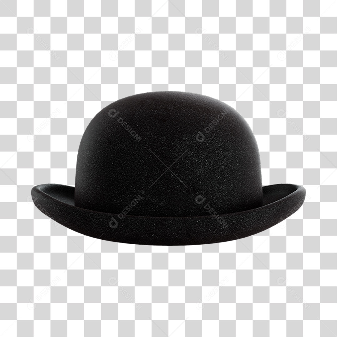 Chapéu Preto Elemento 3D Do Dia Dos Pais PNG Transparente