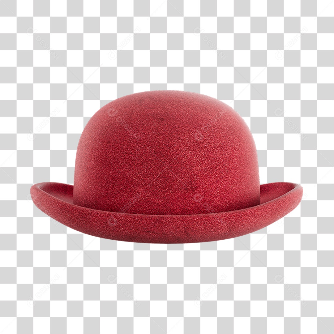 Chapéu Vermelho Vinho Elemento 3D Do Dia Dos Pais PNG Transparente