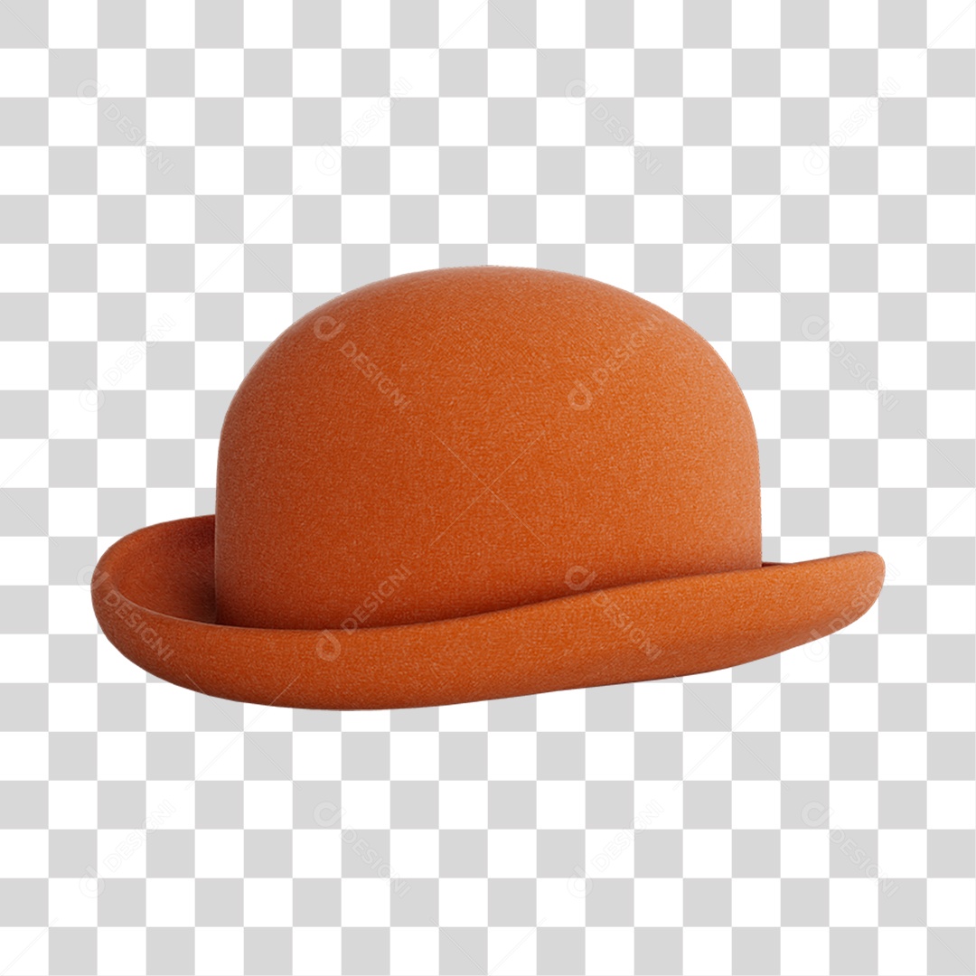 Chapéu Marrom Elemento 3D Do Dia Dos Pais PNG Transparente