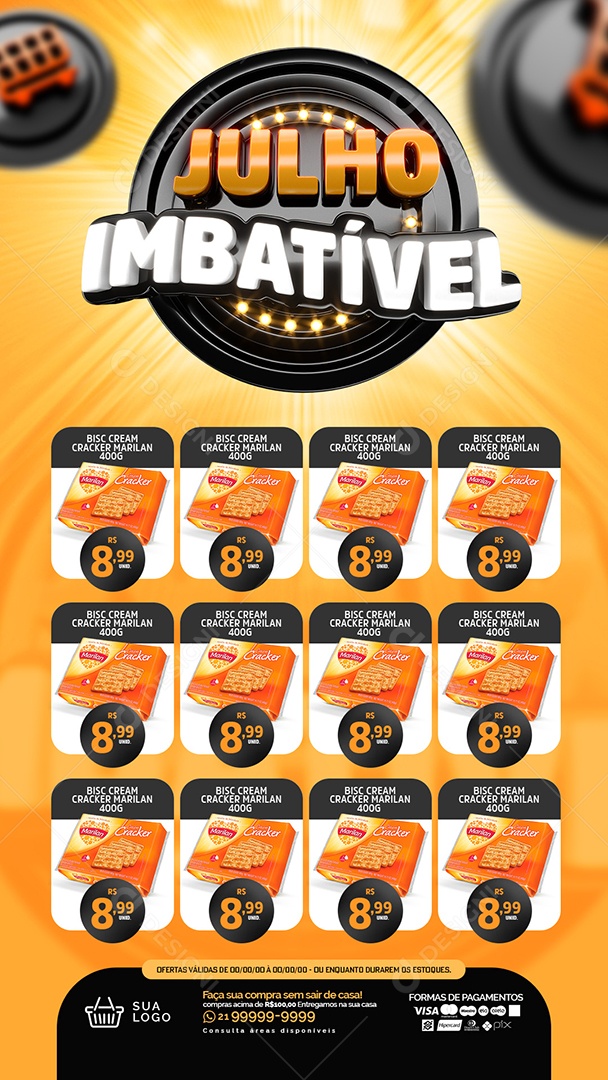 Encarte Julho Imbatível Social Media PSD Editável