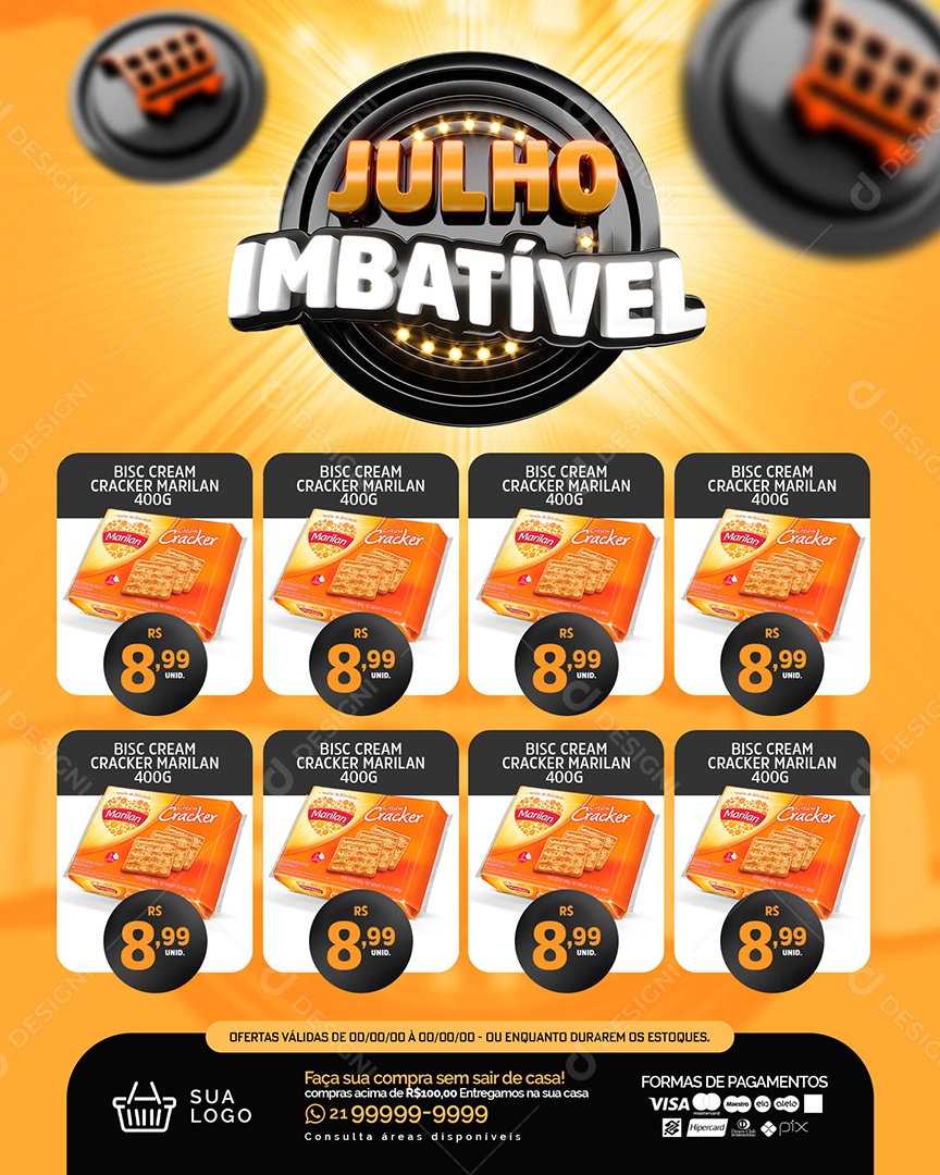 Encarte Julho Imbatível Social Media PSD Editável