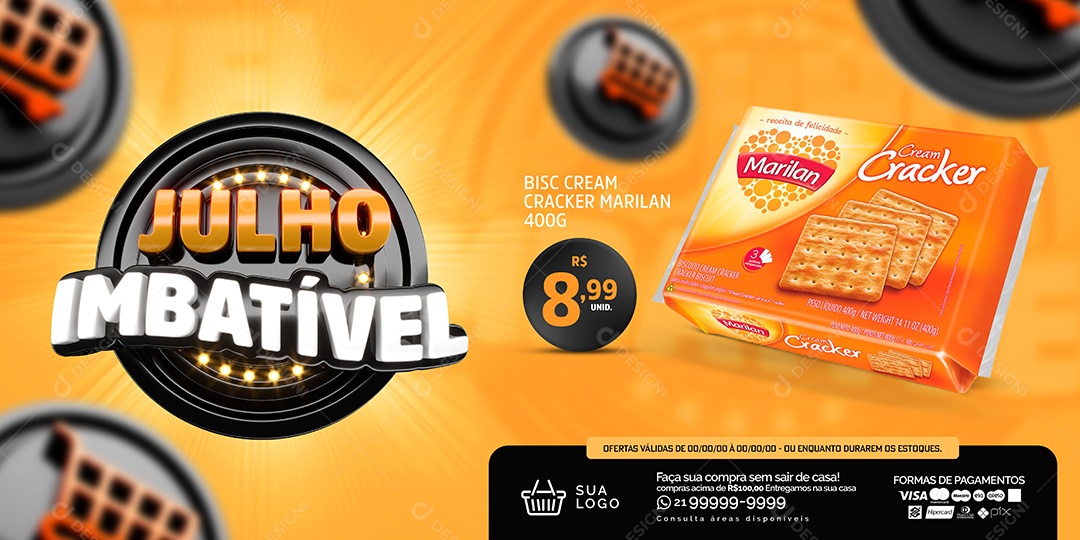 Banner Julho Imbatível Social Media PSD Editável