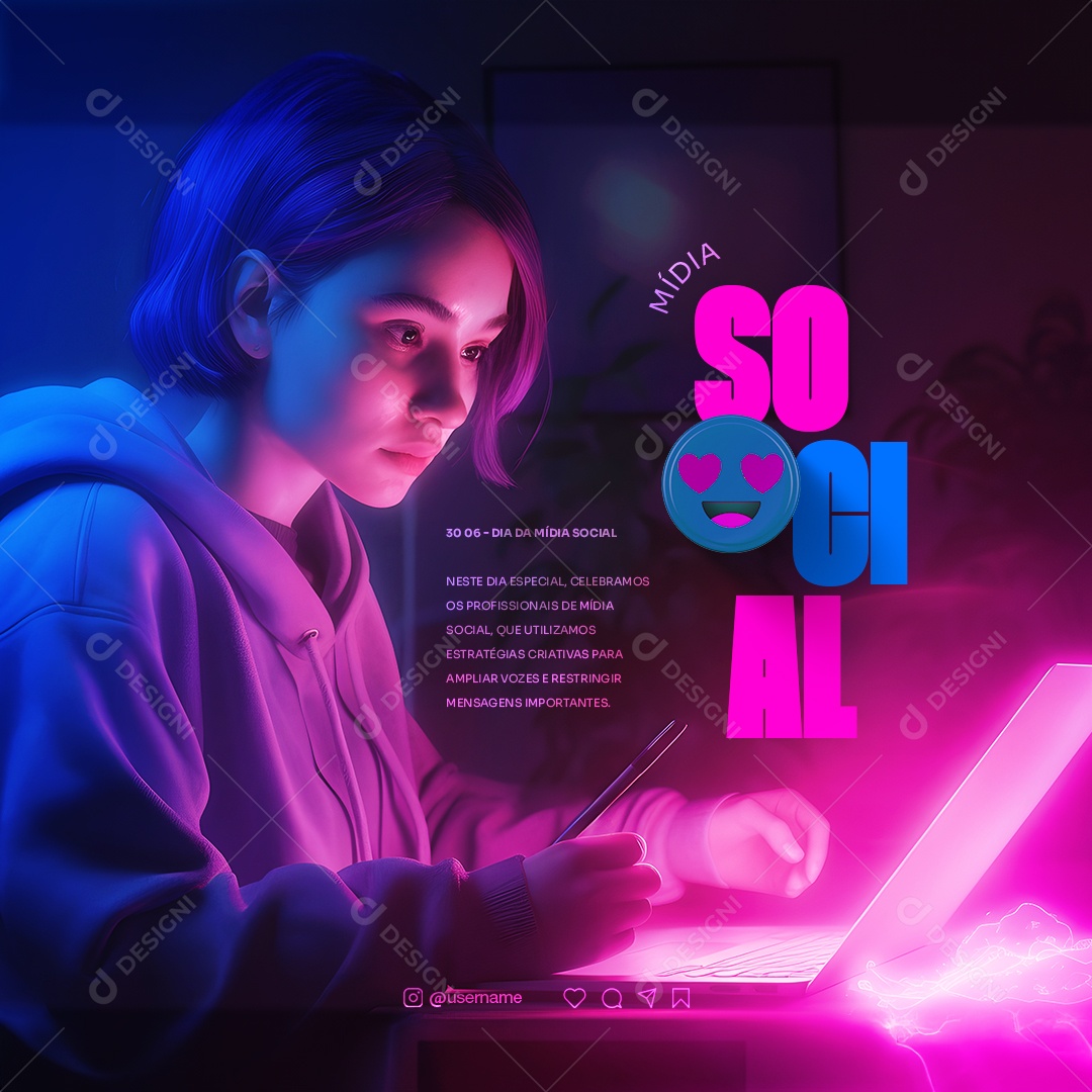 Celebramos Os Profissionais 30 De Junho Dia Da Mídia Social Social Media PSD Editável