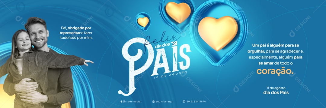 Social Media Banner Alguém Para Amar Feliz Dia Dos Pais PSD Editável
