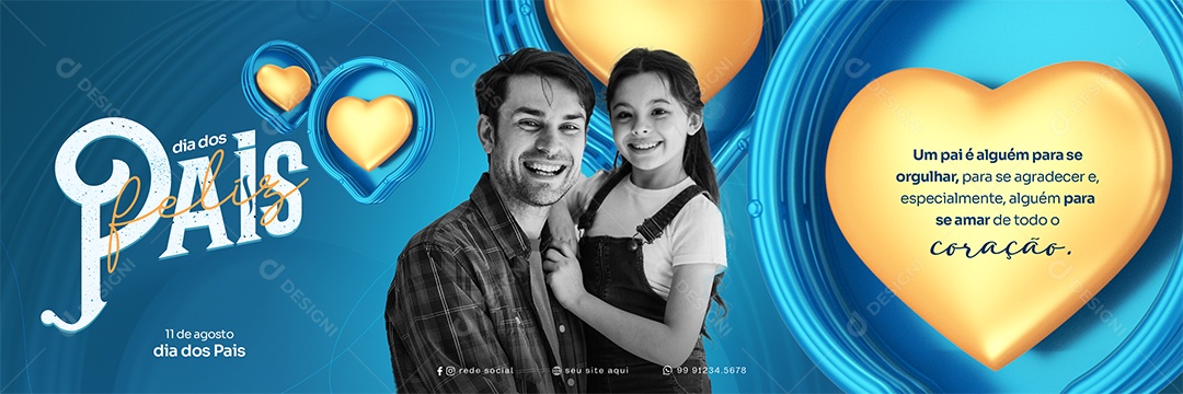 Social Media Banner Dia Dos Pais Alguém Para Se Orgulhar PSD Editável