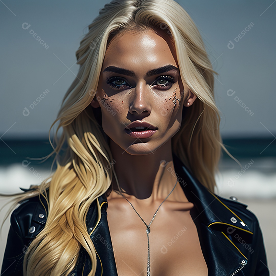 Imagem realista de linda mulher jovem