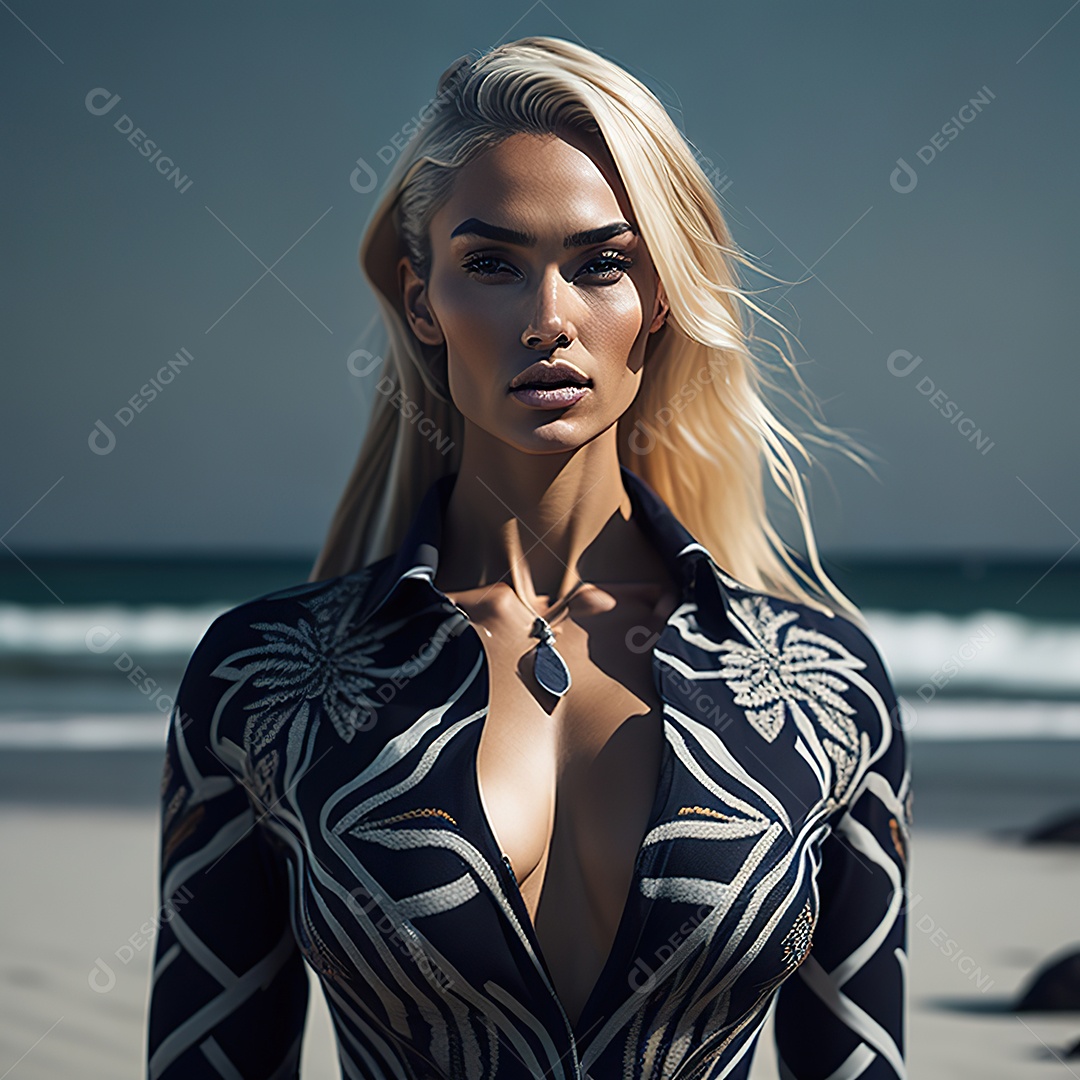 Imagem realista de linda mulher jovem