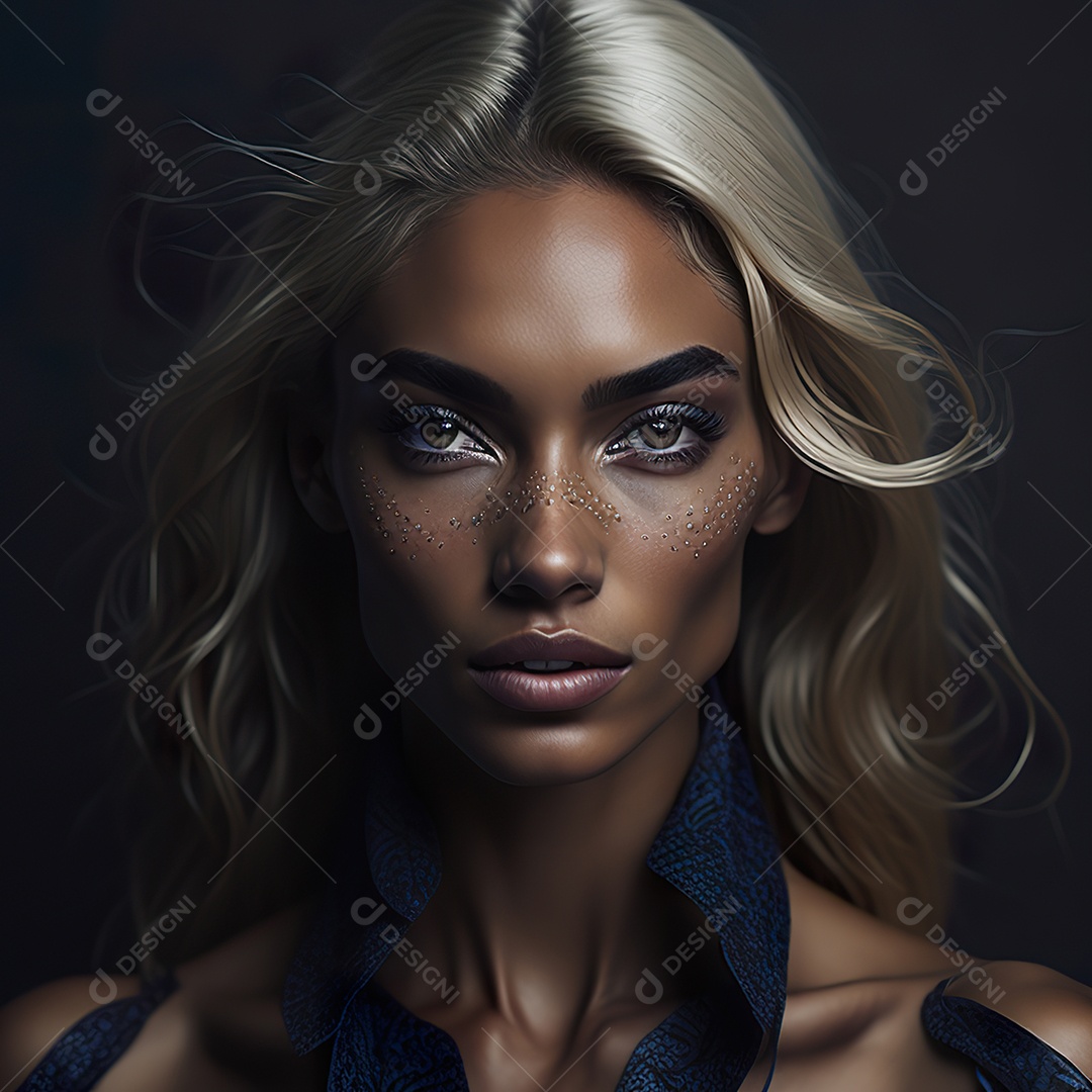 Imagem realista de linda mulher jovem