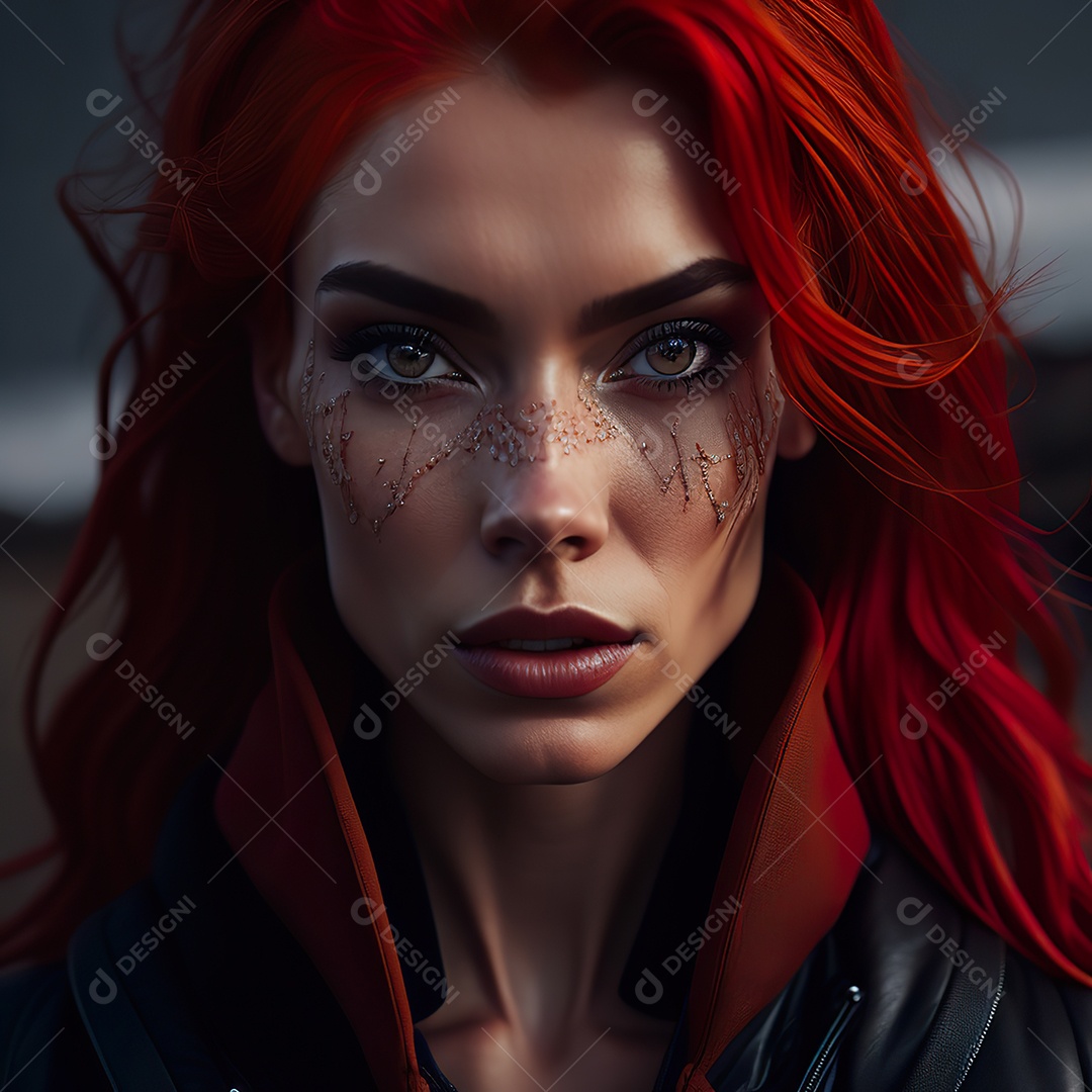 Imagem realista de linda mulher jovem