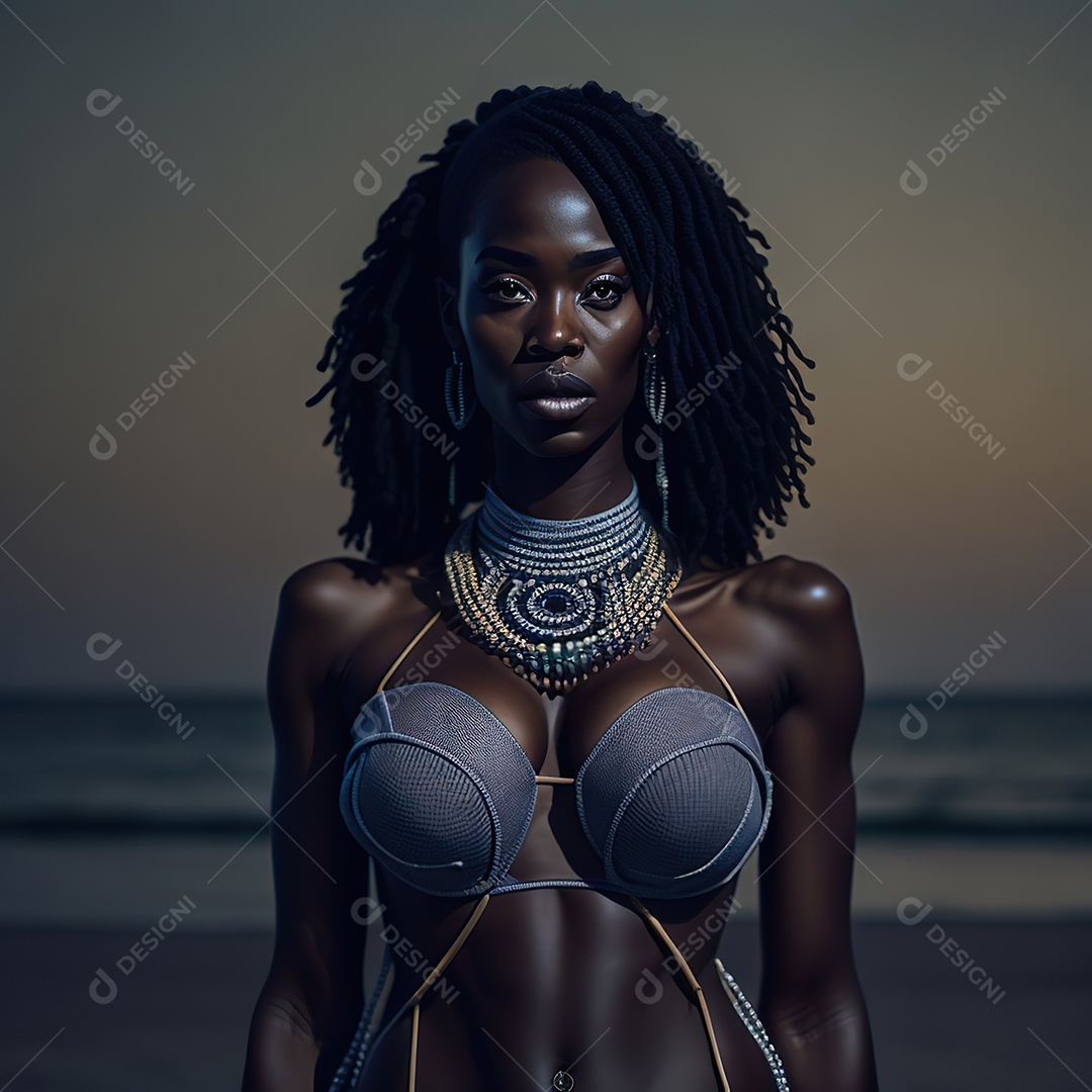 Imagem realista de linda mulher jovem