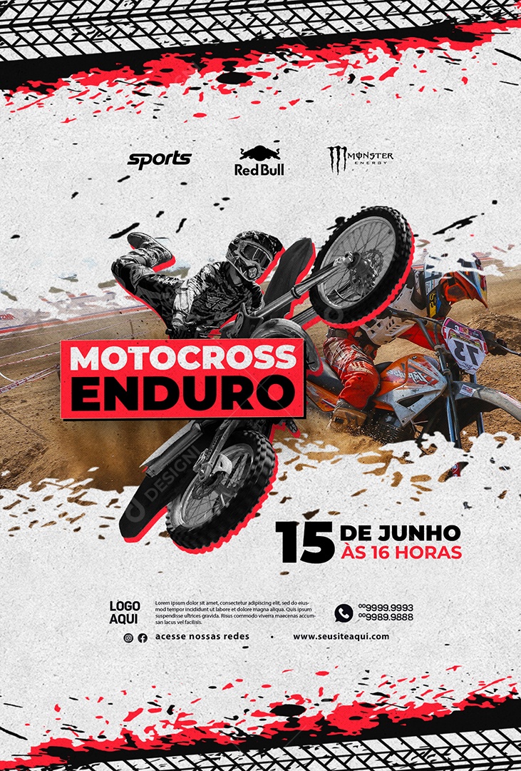 Motocross Enduro 15 De Junho Social Media PSD Editável