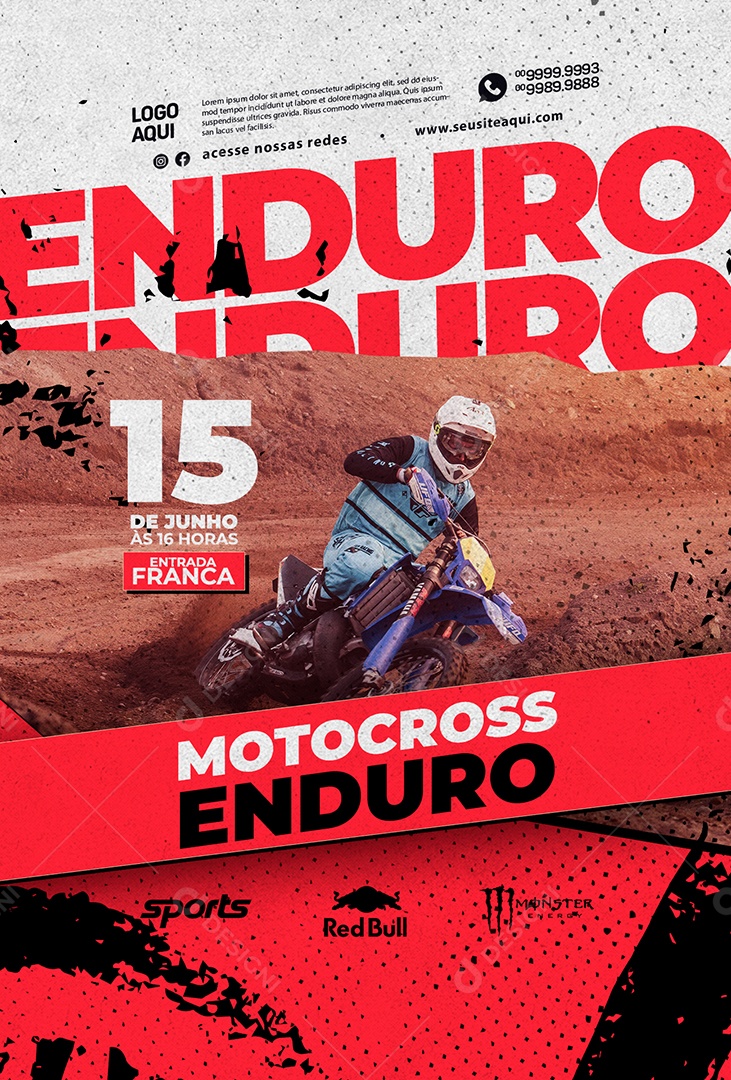 Motocross Enduro 15 De Junho Social Media PSD Editável