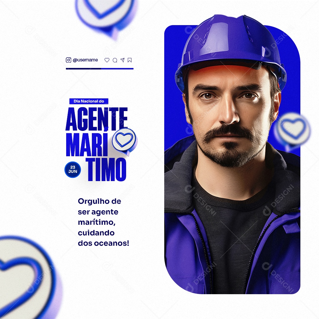 Orgulho De Ser Agente Marítimo Dia Nacional Do Agente Marítimo Social Media PSD Editável