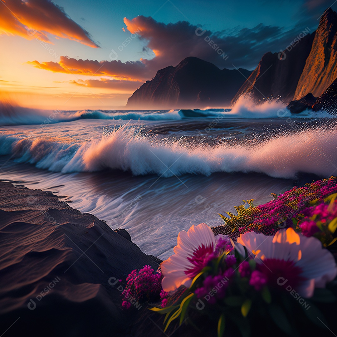 Imagem realista de linda praia