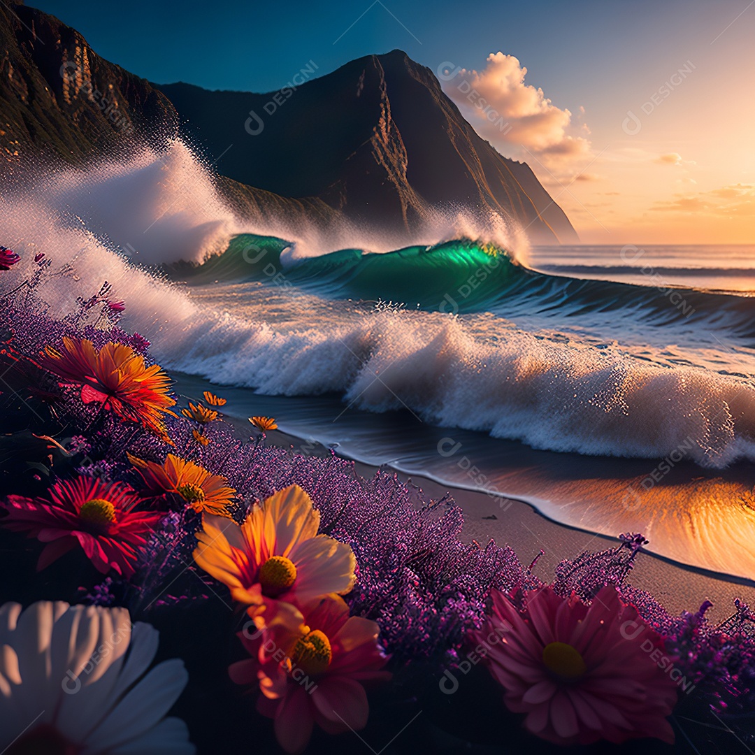 Imagem realista de linda praia