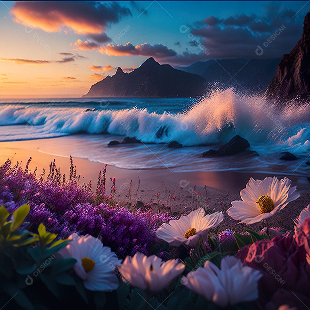 Imagem realista de linda praia