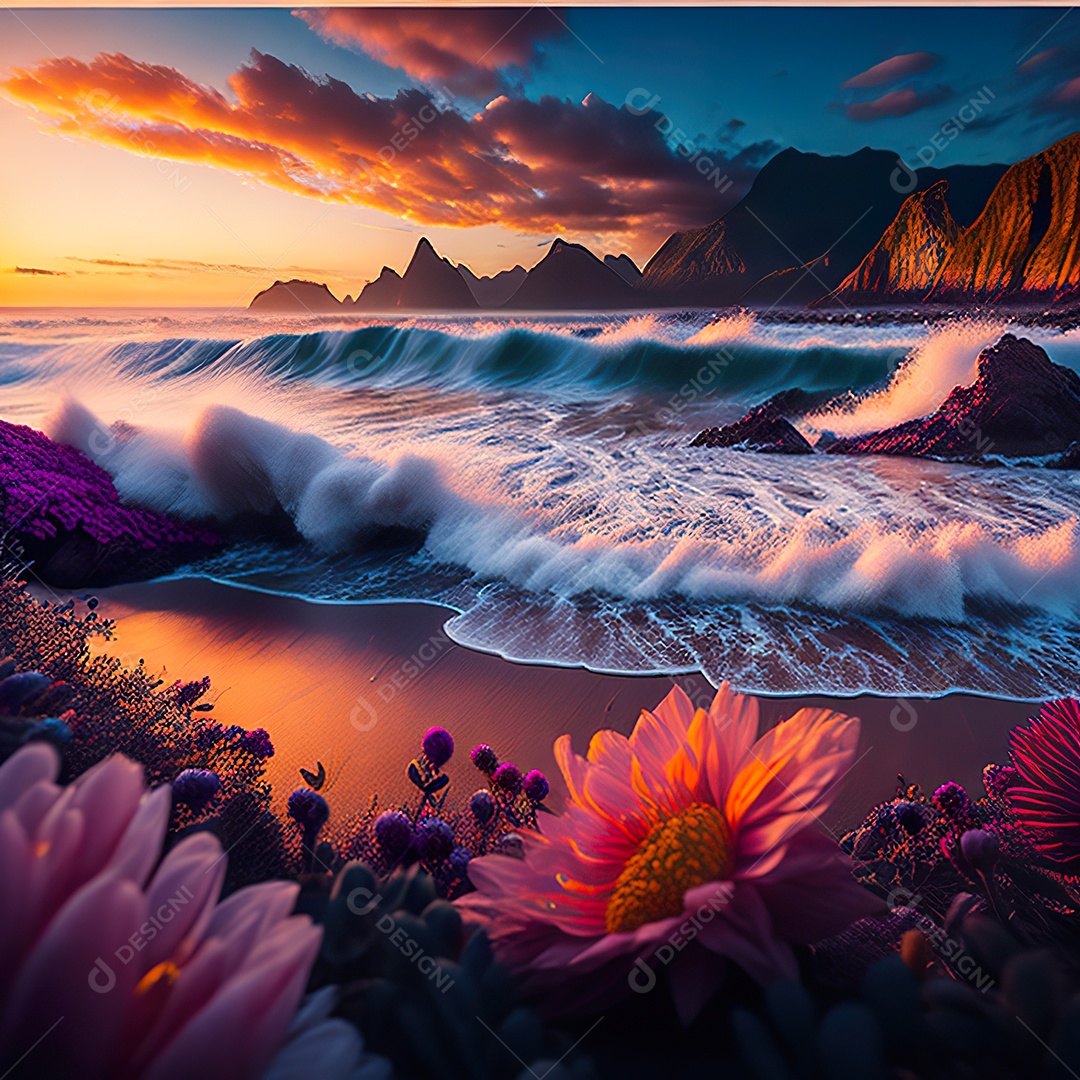 Imagem realista de linda praia