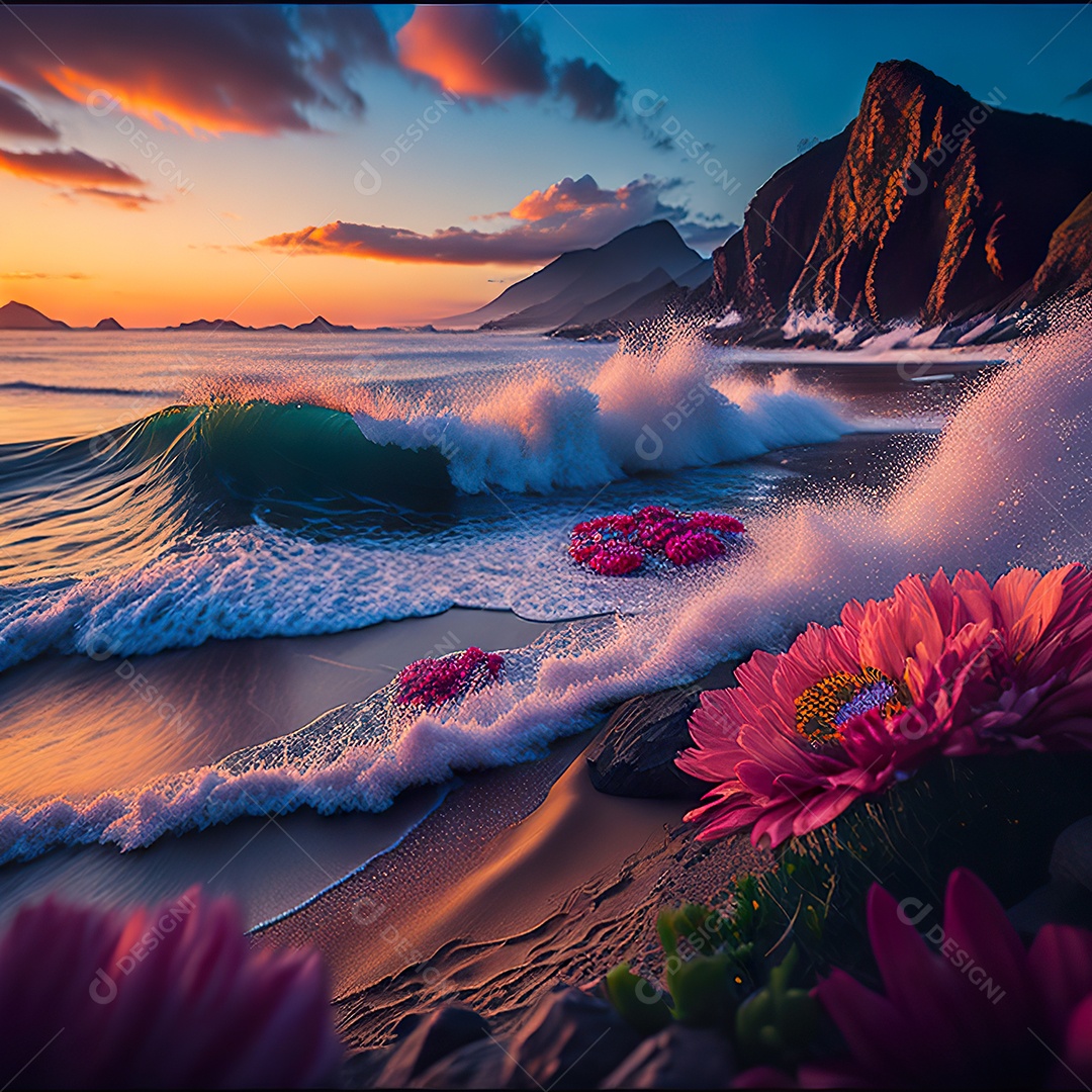 Imagem realista de linda praia