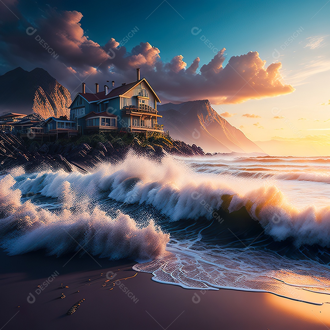 Imagem realista de linda praia