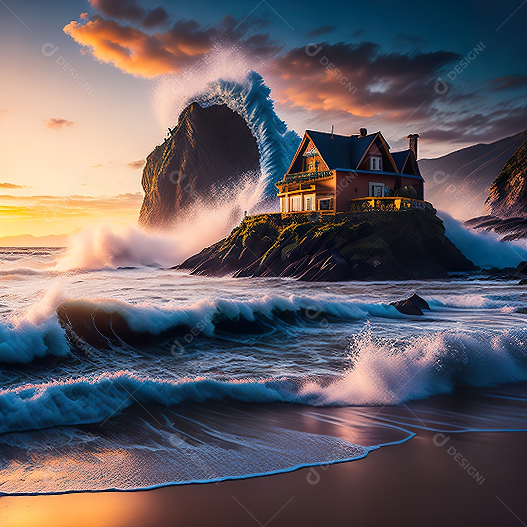 Imagem realista de linda praia