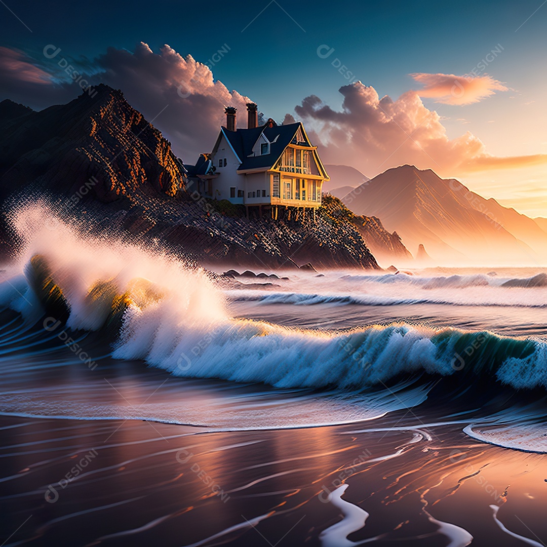 Imagem realista de linda praia